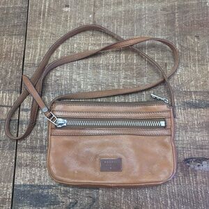 Fossil crossbody hobo/boho leather purse